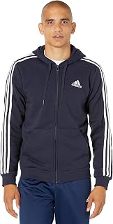 adidas Men's Essential Three Stripes French Terry Fullzip Hoodie