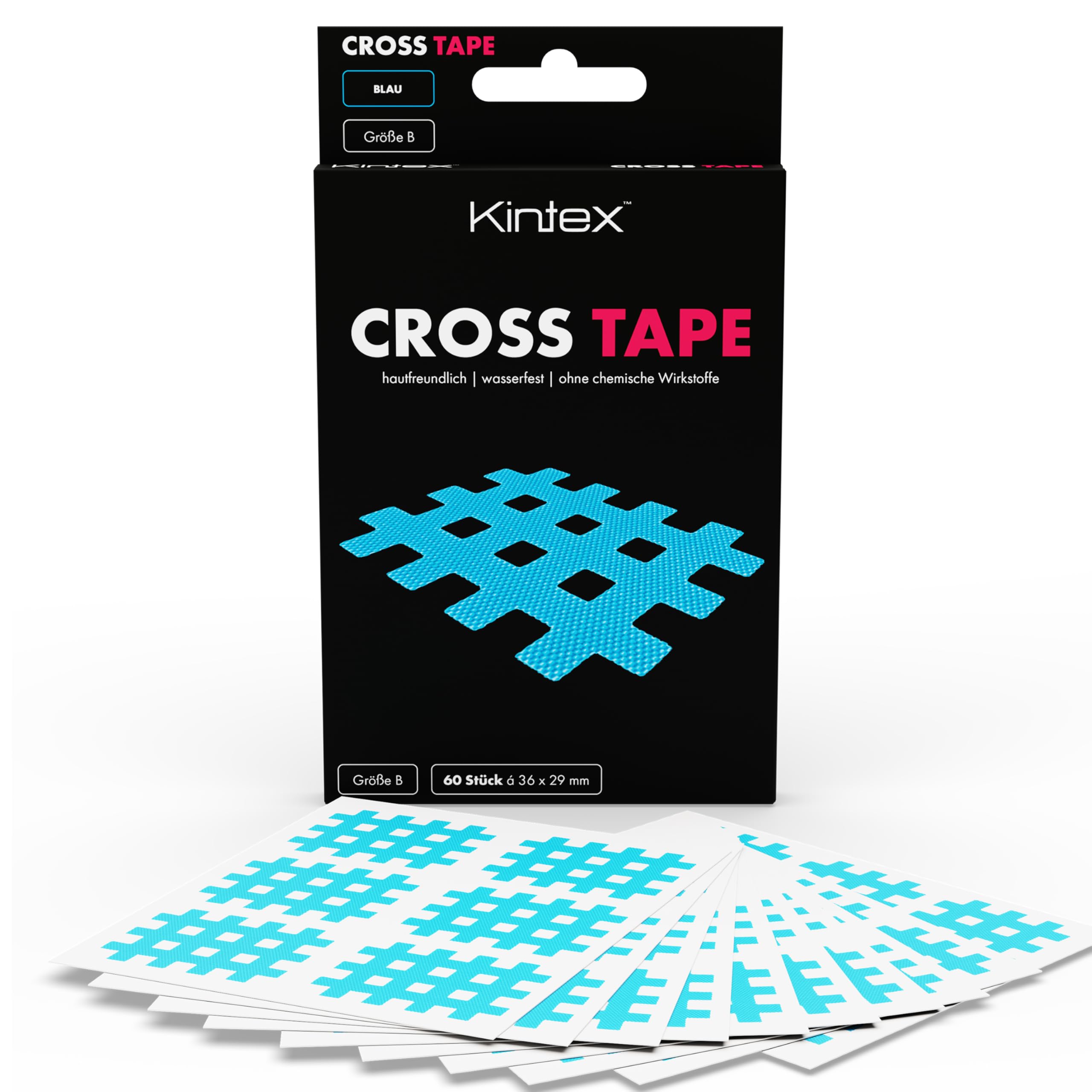 Kintex Cross-Tape Acupuncture Trigger Point Pain Grid Patches in Various Colours