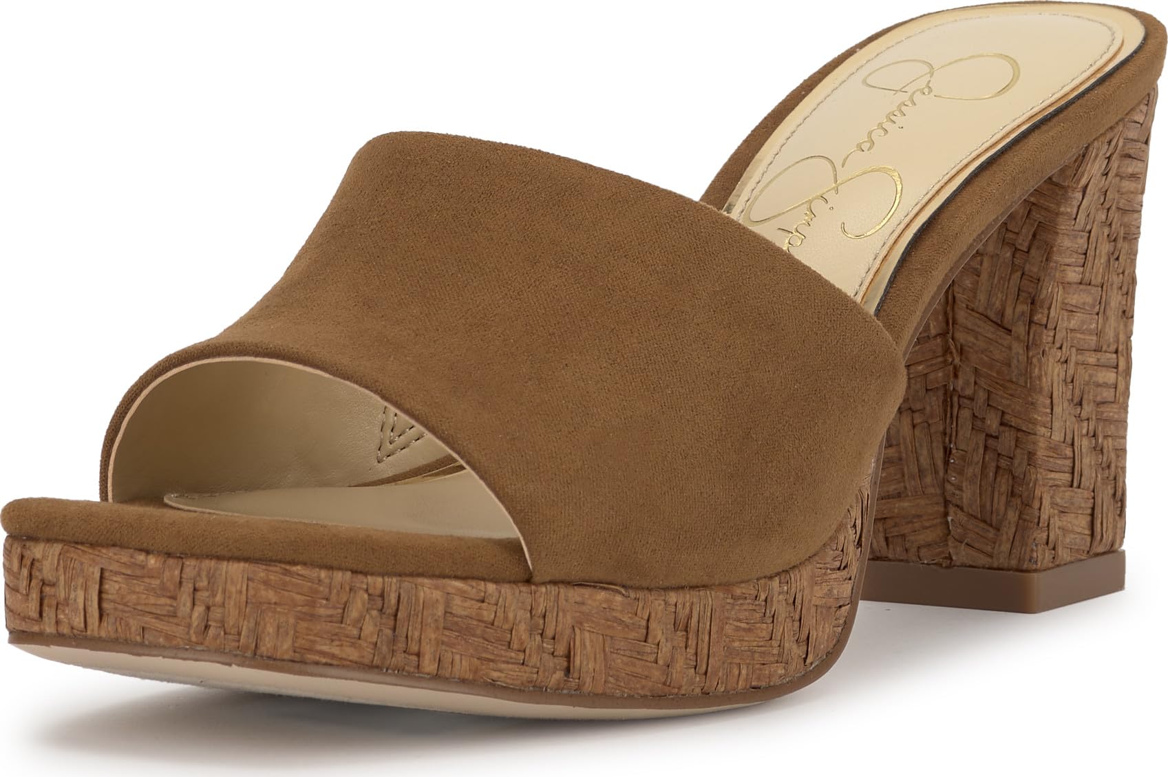 Jessica Simpson womens Elyzza Slip on Platform Sandal Heeled Sandal