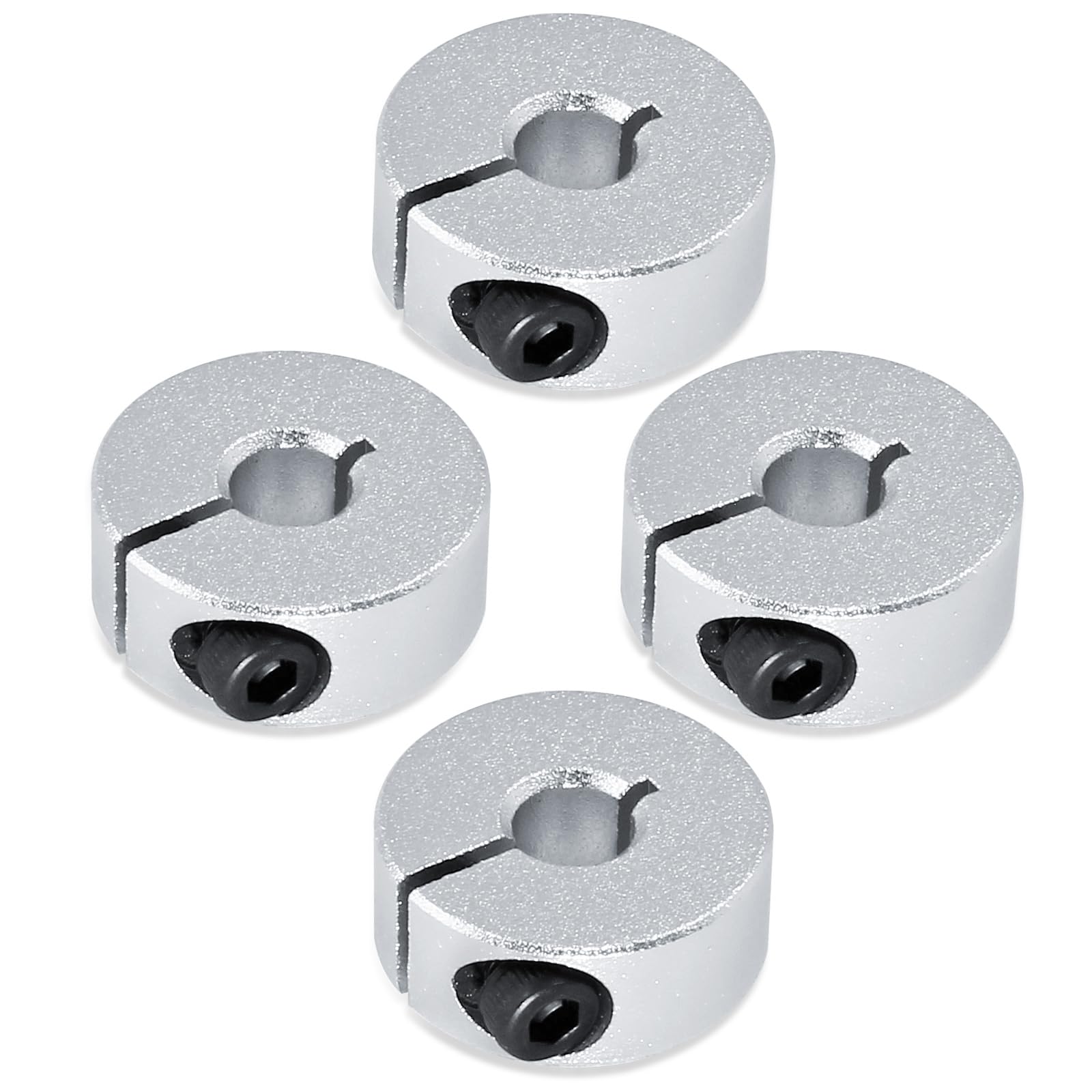 Hordion 4Pcs 6mm Split Shaft Collar, 6mm Bore Diameter, 20mm OD, 8mm Thick | Alu