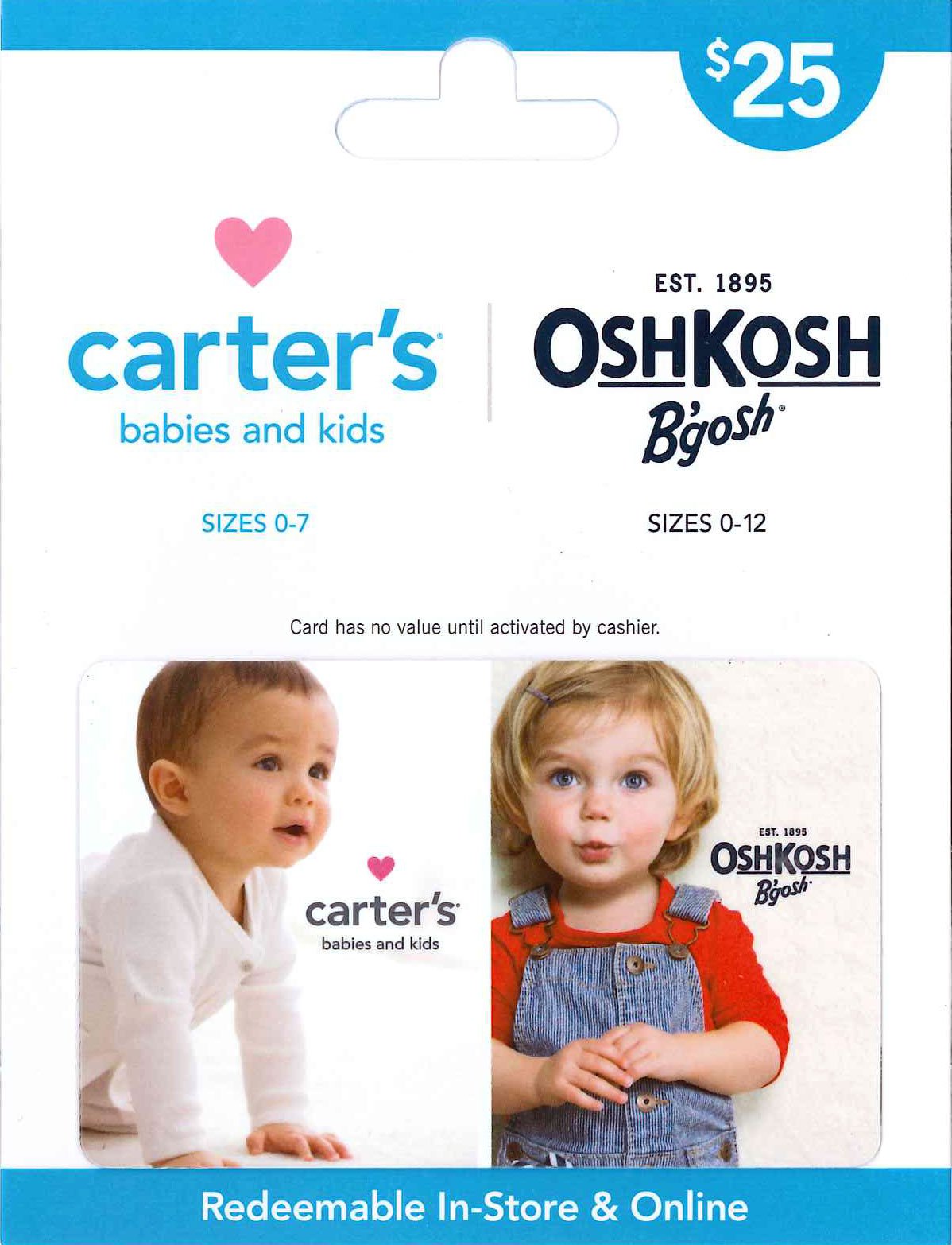 Carter’s Family of Brands Physical Gift Card | Shop Carter’s, OshKosh B’gosh, Li