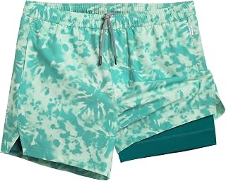 maamgic 7" Men's Elastic Swimming Trunks 4-Way Stretch Quick Dry Inner Mesh Swimwear Sports 4-Way Stretch