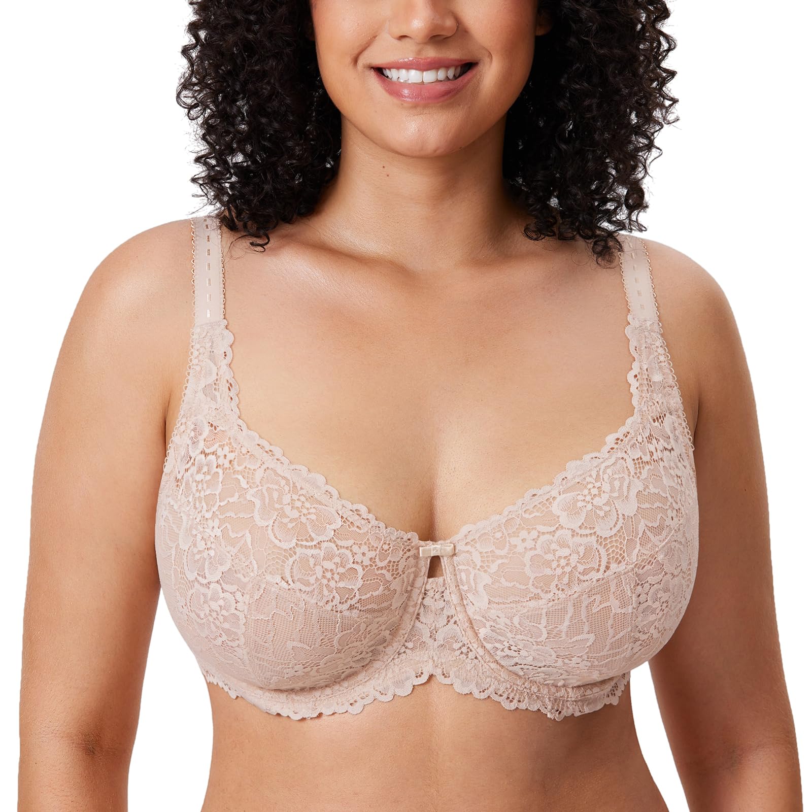 DELIMIRA Plus Size Lace Minimizer Bra