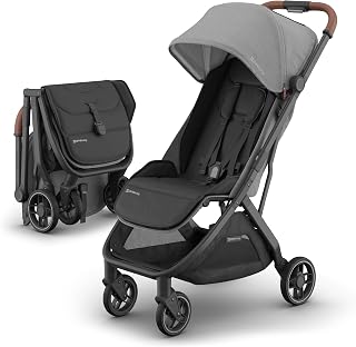 UPPAbaby Minu V3 Travel Stroller - Lightweight & Compact - Greyson | Lightweight at 16 lbs, fits in overhead bins, able to be used from birth , large basket holds up to 20 lbs