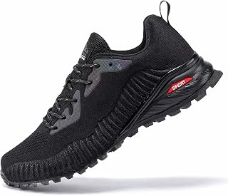 Kricely Men's Trail Running Shoes Walking Sneakers for Hiking Tennis Cross Training Mens Outdoor Fashion Snearker Casual Workout Footwear