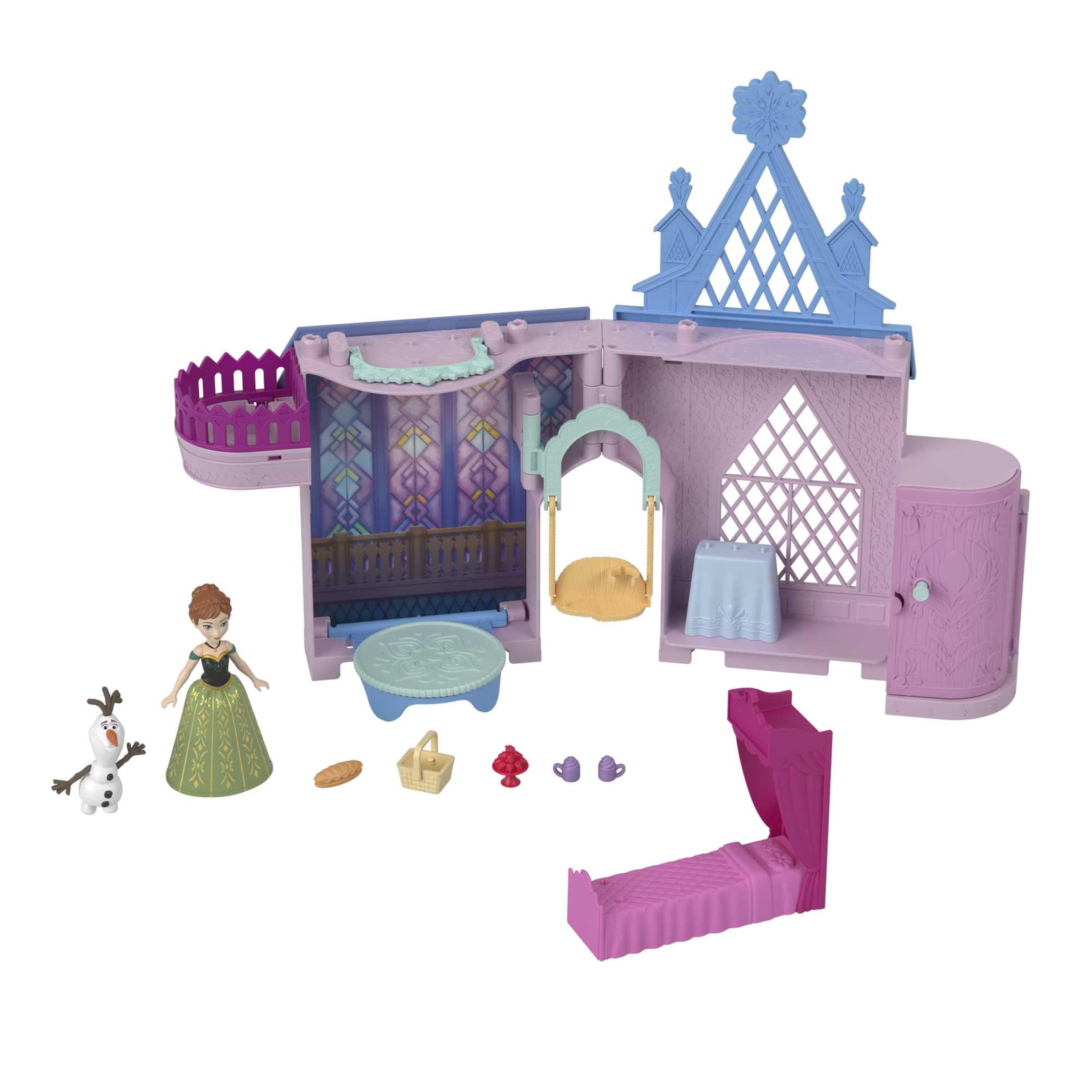 Mattel Disney Frozen Storytime Stackers Anna Arendelle Castle | Posable Anna Sma