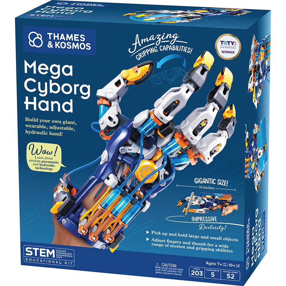 Thames & Kosmos Mega Cyborg Hand STEM Experiment Kit | Build Your Own GIANT Hydr