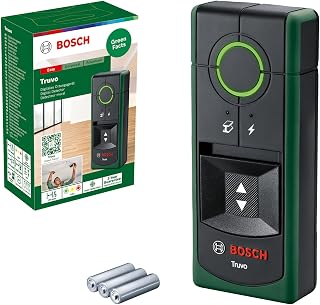 Bosch Detector Truvo 2nd gen. (Easy one-Button handling, Simple Detection of Live Cables & Metal wall Scanner up to 70mm, in Cardboard Box)