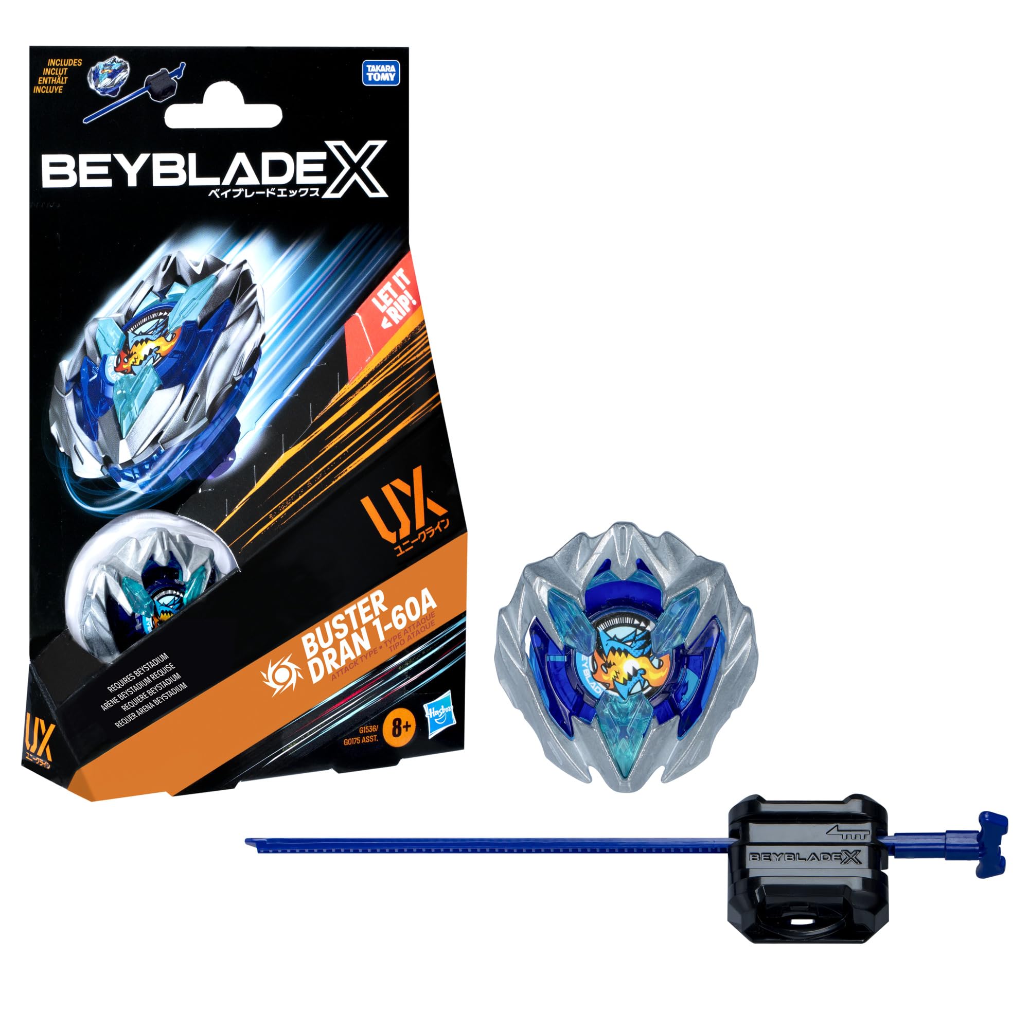 Beyblade X Buster Dran 1-60A UX Starter Pack Set with Attack Type Top and Launch