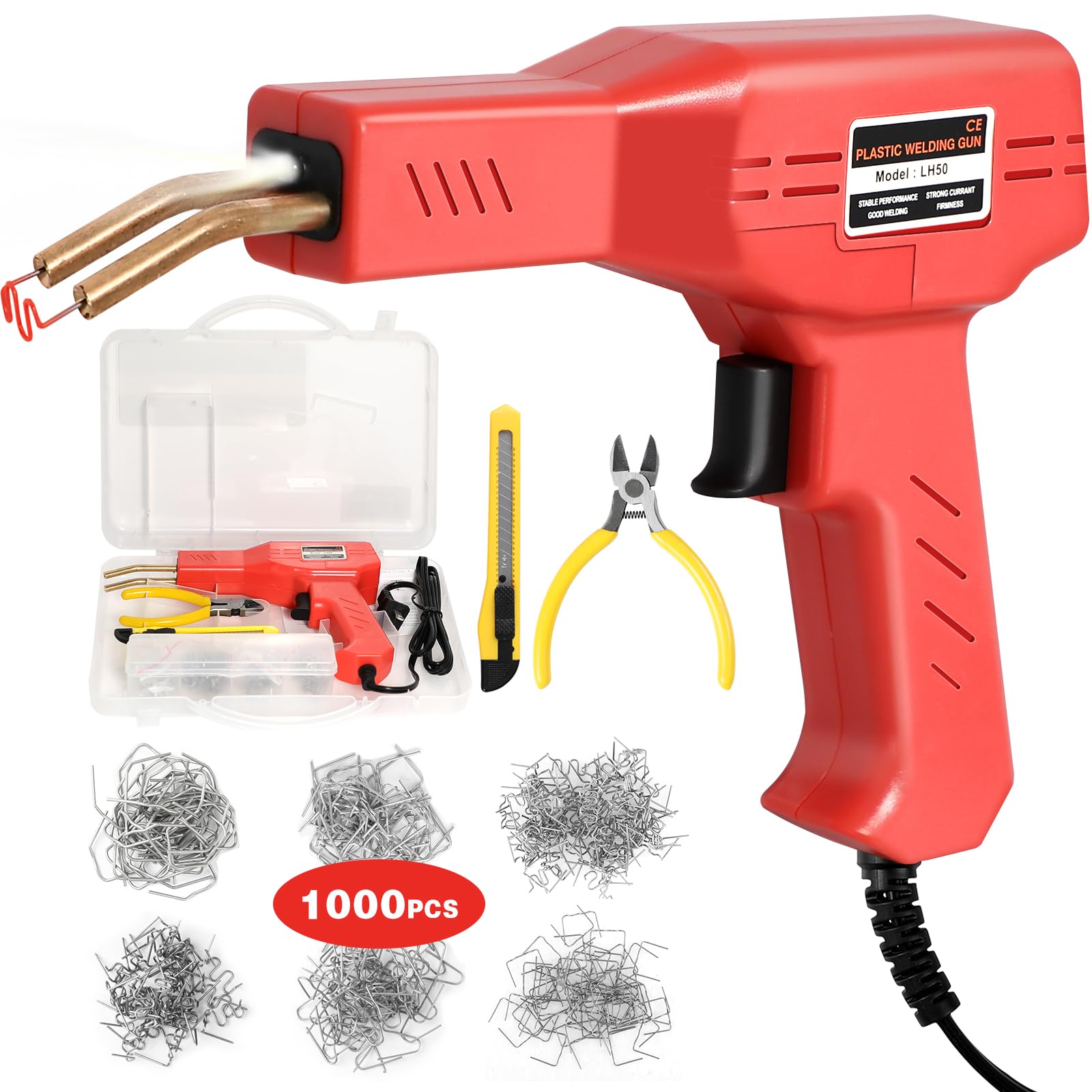 ATOLS Upgraded Plastic Welder, 1000PCS Staples, Pure Copper Transformer, Rapid H