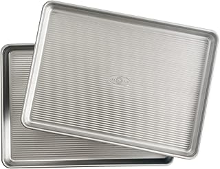 USA Pan Bakeware Half Sheet Pan, Set of 2 Baking Sheets, Aluminized Steel