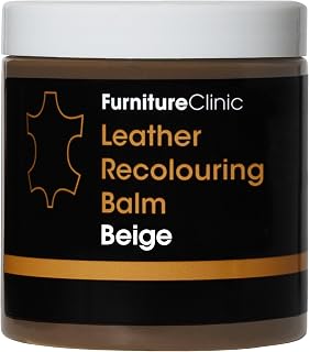Furniture Clinic Leather Recoloring Balm Restores Skin Color for Furniture, Skin Color Repair for Faded and Scratched Sofas, Cars, Clothing (Beige)