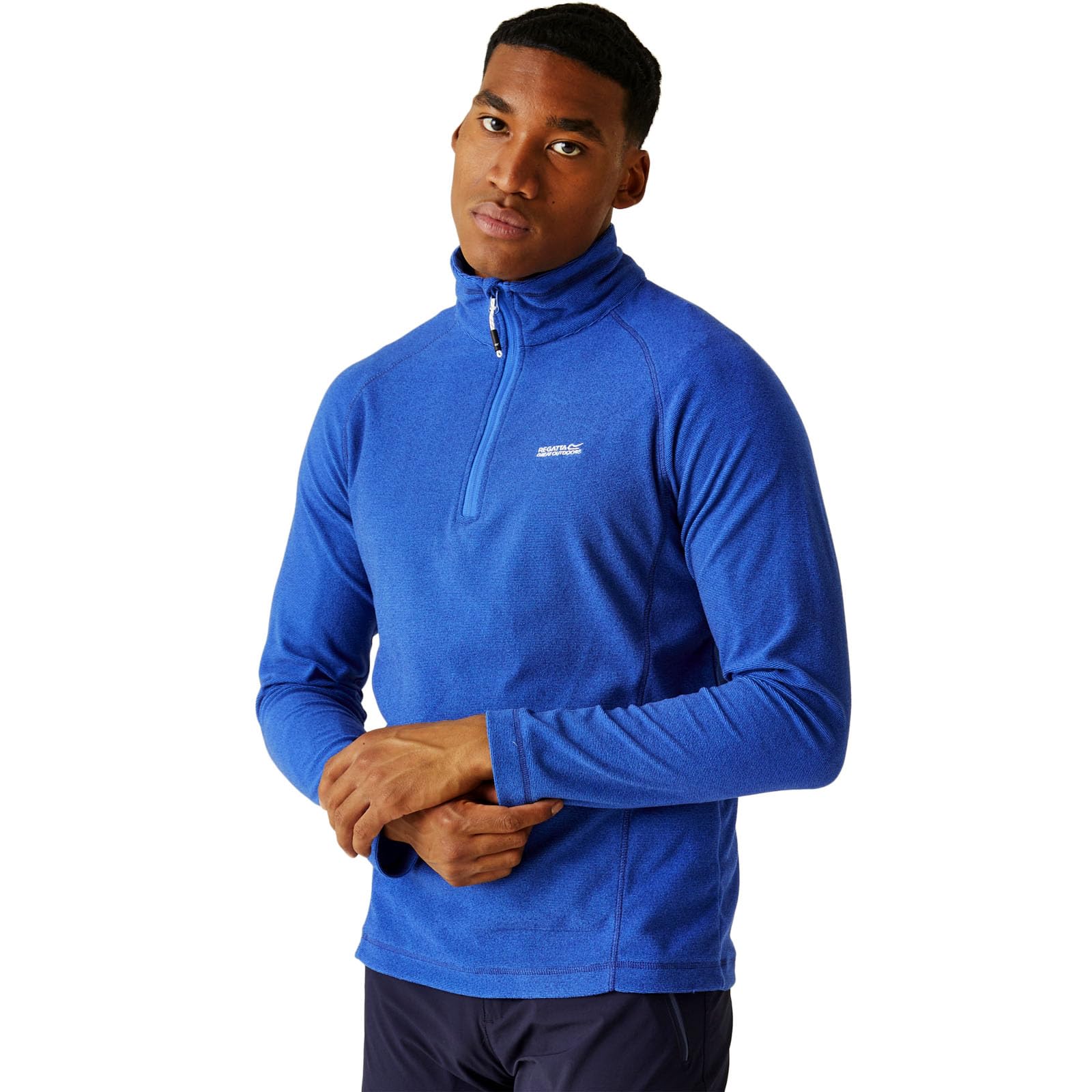 Regatta Mens Montes 1/2 Zip Mini Stripe Outdoor Fleece Pullover