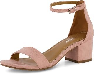CUSHIONAIRE Women's Alba One Band Mid Block Heel Sandal + Memory Foam
