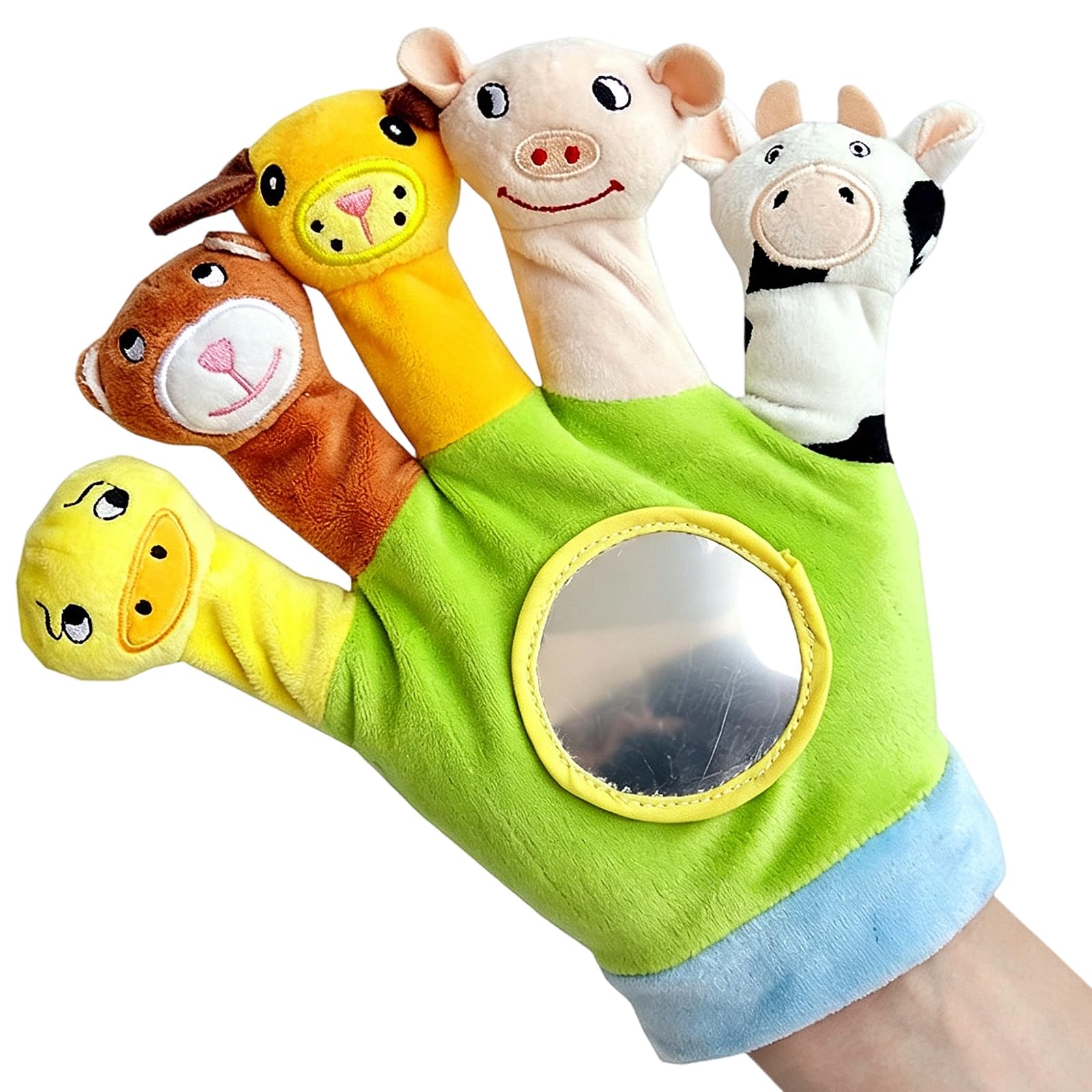 Xrten Educational Puppets Toy Glove Cartoon Animal Finger Baby Story Time Props 