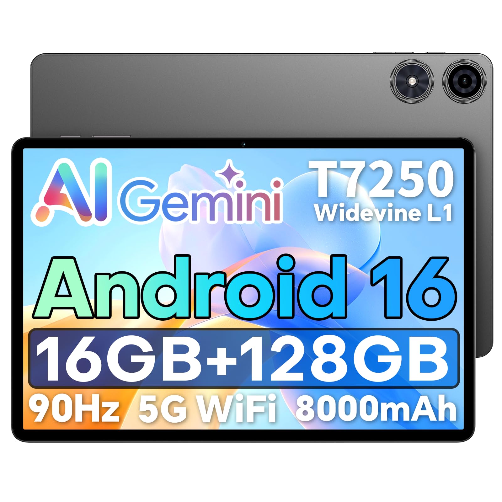 TECLAST P50T 11 Inch Android 16 Tablet, TDDI 90Hz Screen, 128GB+1TB Expand | T72