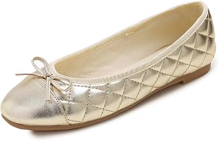 Feversole Women's Fashion Bow Tie Fashion Dress Ballet Flat,Colorful Memory Foam Cushion Macaron for Women