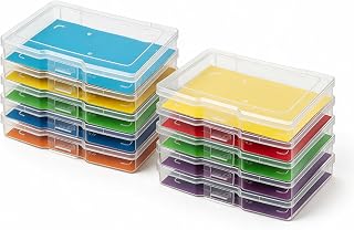 novelinks 10 Pack 4"x6" Clear Photo Storage Boxes and Photo Box Organizers | Photo Organizers and Storage, Task Boxes for Special Education, Picture Box, Photo Storage Containers, Flash Card Holder