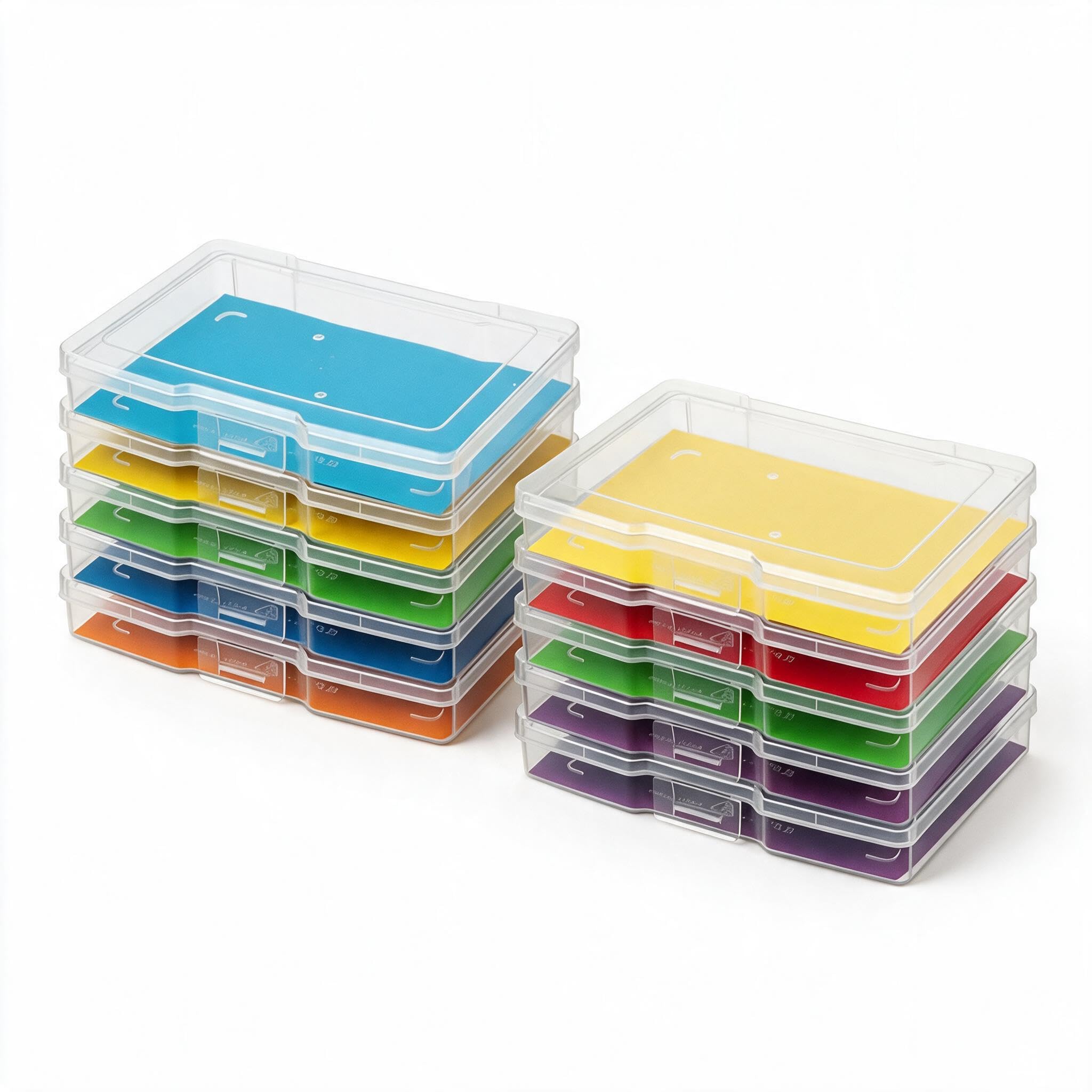 novelinks 10 Pack 4"x6" Clear Photo Storage Boxes and Photo Box Organizers | Pho
