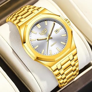 LIGE Quartz Watch for Men - Analogue Designer Big Face Mens Wrist Watches