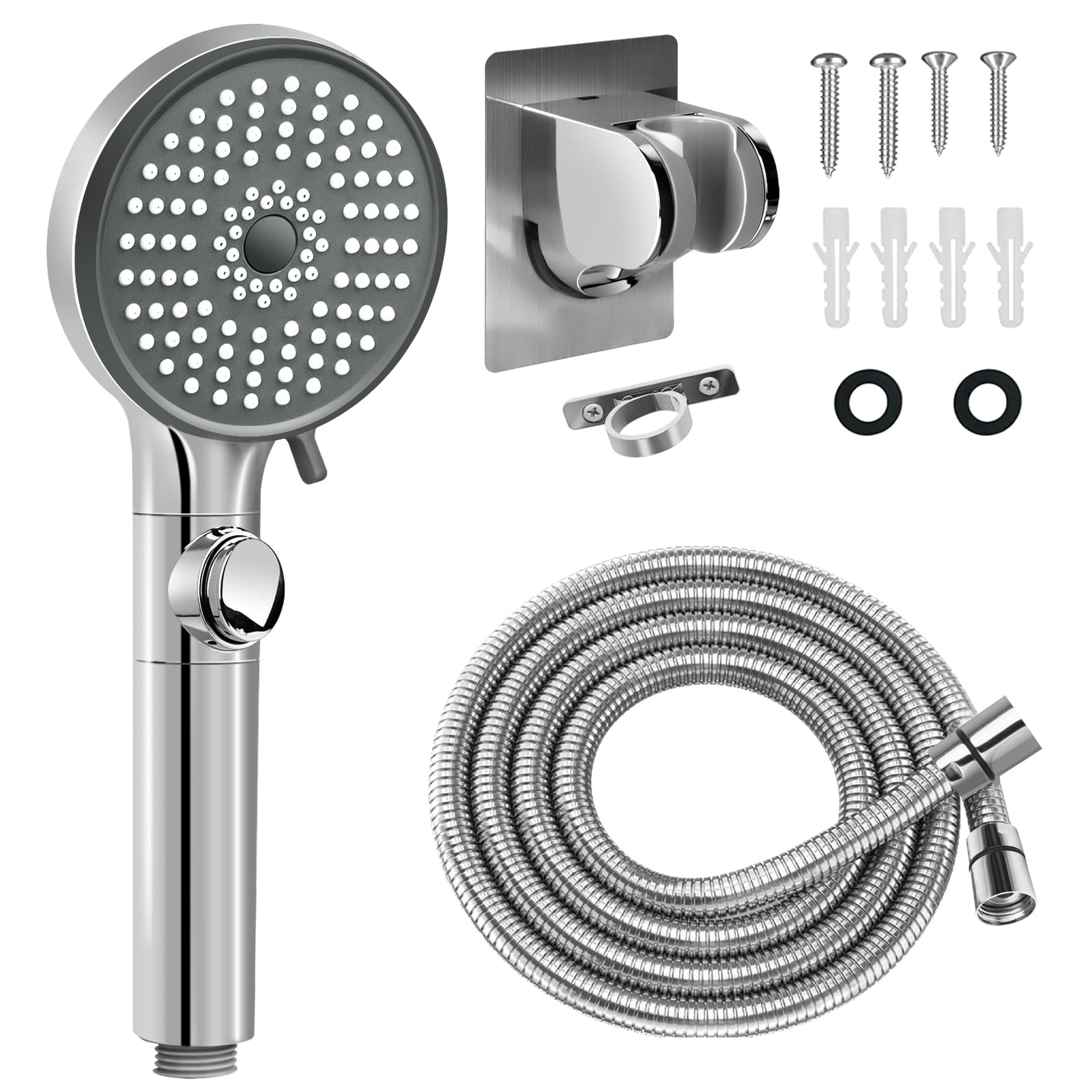 RV Shower Head with Hose, High Pressure 5 Mode Shower head Replacement, Showerhe