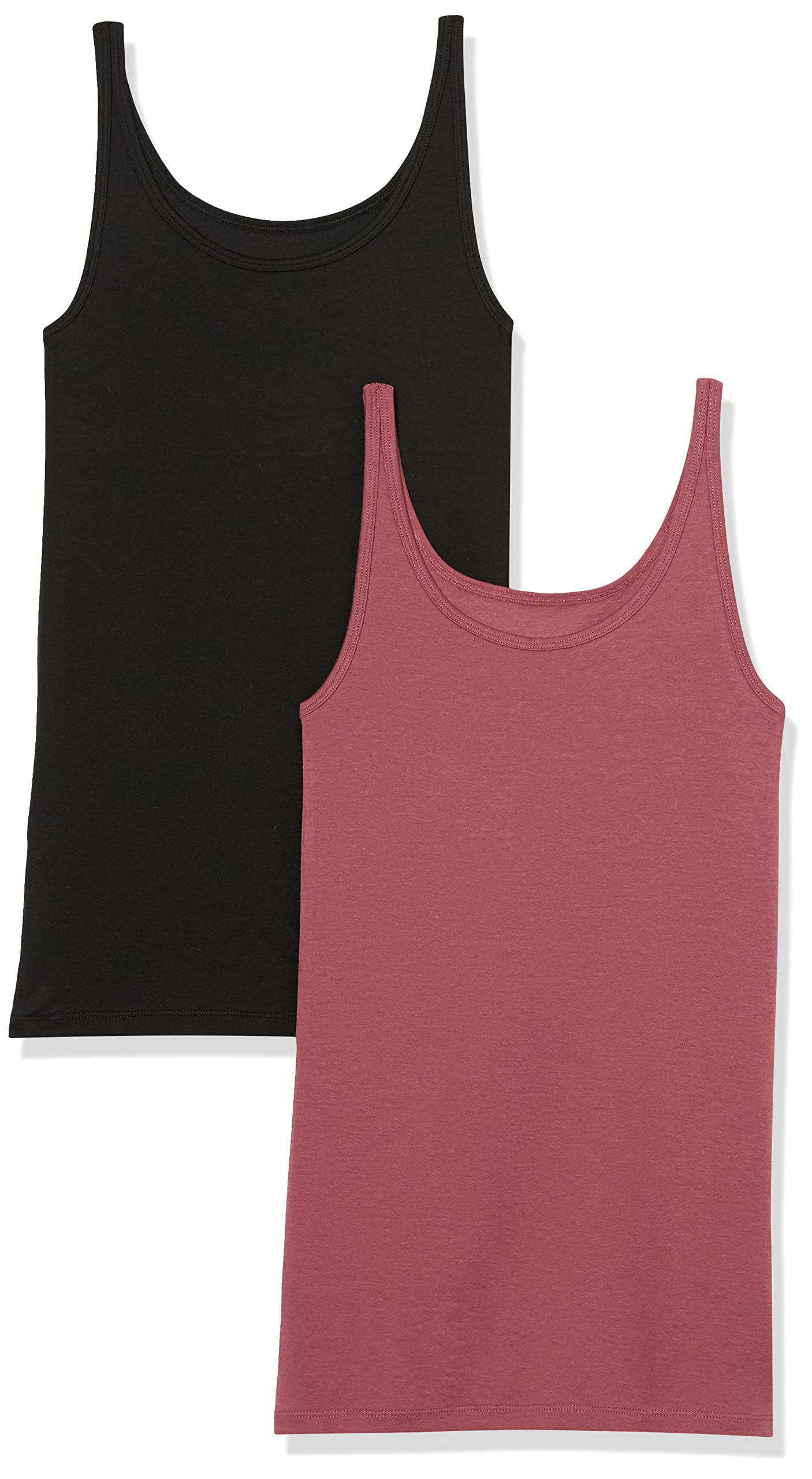 Amazon Essentials Women's Slim Fit Tank Top with Spaghetti Straps Pack of 2
