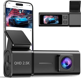 Dash Cam Front 1440P Dash Camera Support Loop Recording with APP, WiFi | Mini Dash Camera for Cars, Night Vision, G-Sensor, 24H Parking Mode, Support 256GB Max