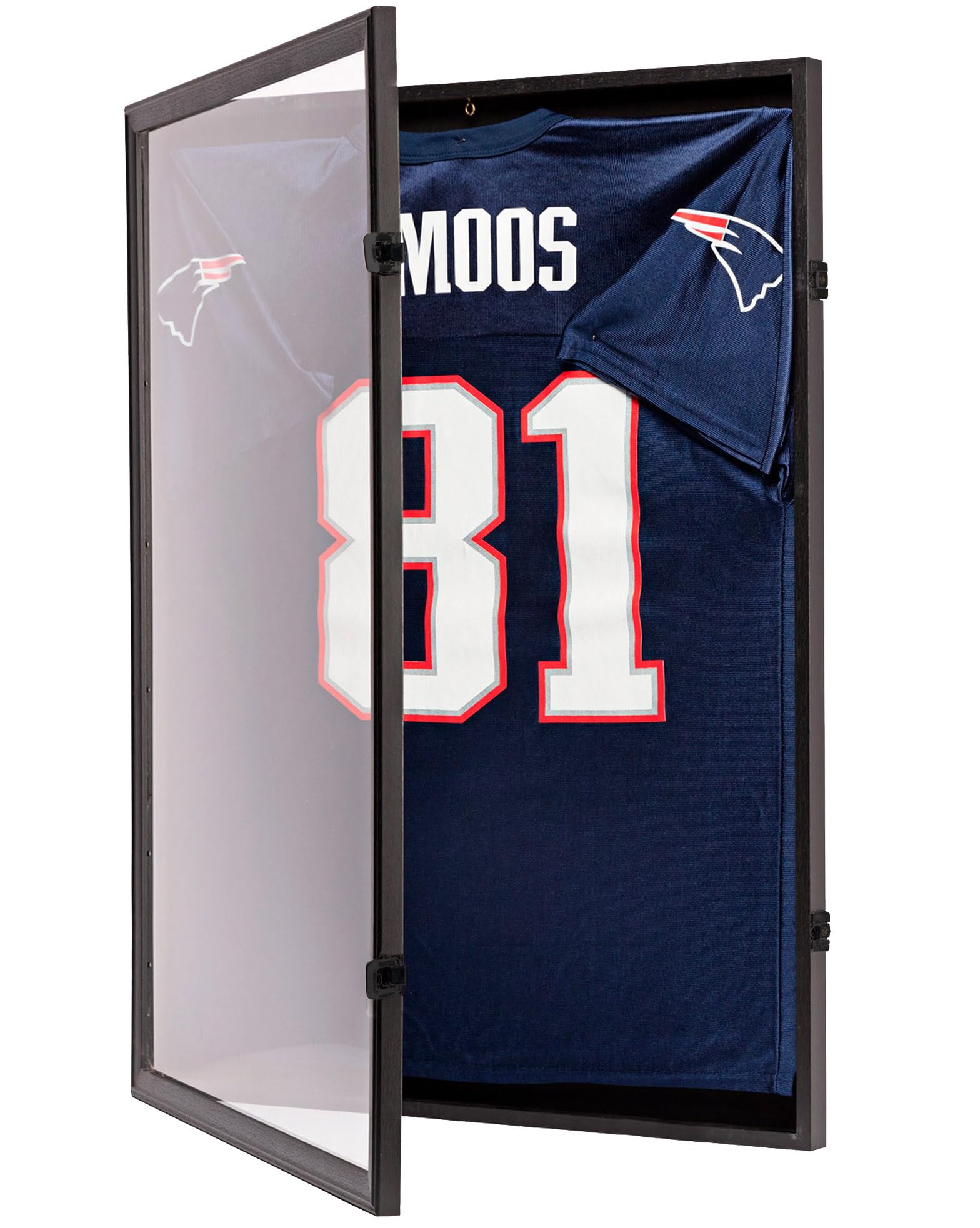 TIDYME Jersey Frame Display Case, Lockable Sports Shadow Box, Black Locks | 98% 