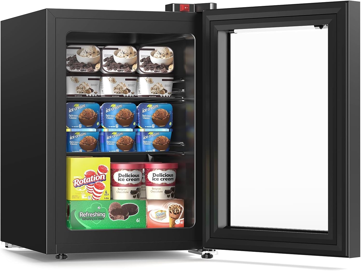 Electactic 2.4 Cu.ft Mini Upright Freezer Compact Freezer (‑0.4℉ ~ 14℉) | Mini f