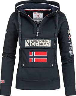 Geographical Norway Gymclass Lady - Women's Hooded Sweatshirt Kangaroo Pockets - Sweatshirt Sweater Long Sleeve Warm - Hoodie Gift Jacket Ideal Spring Summer Autumn Winter