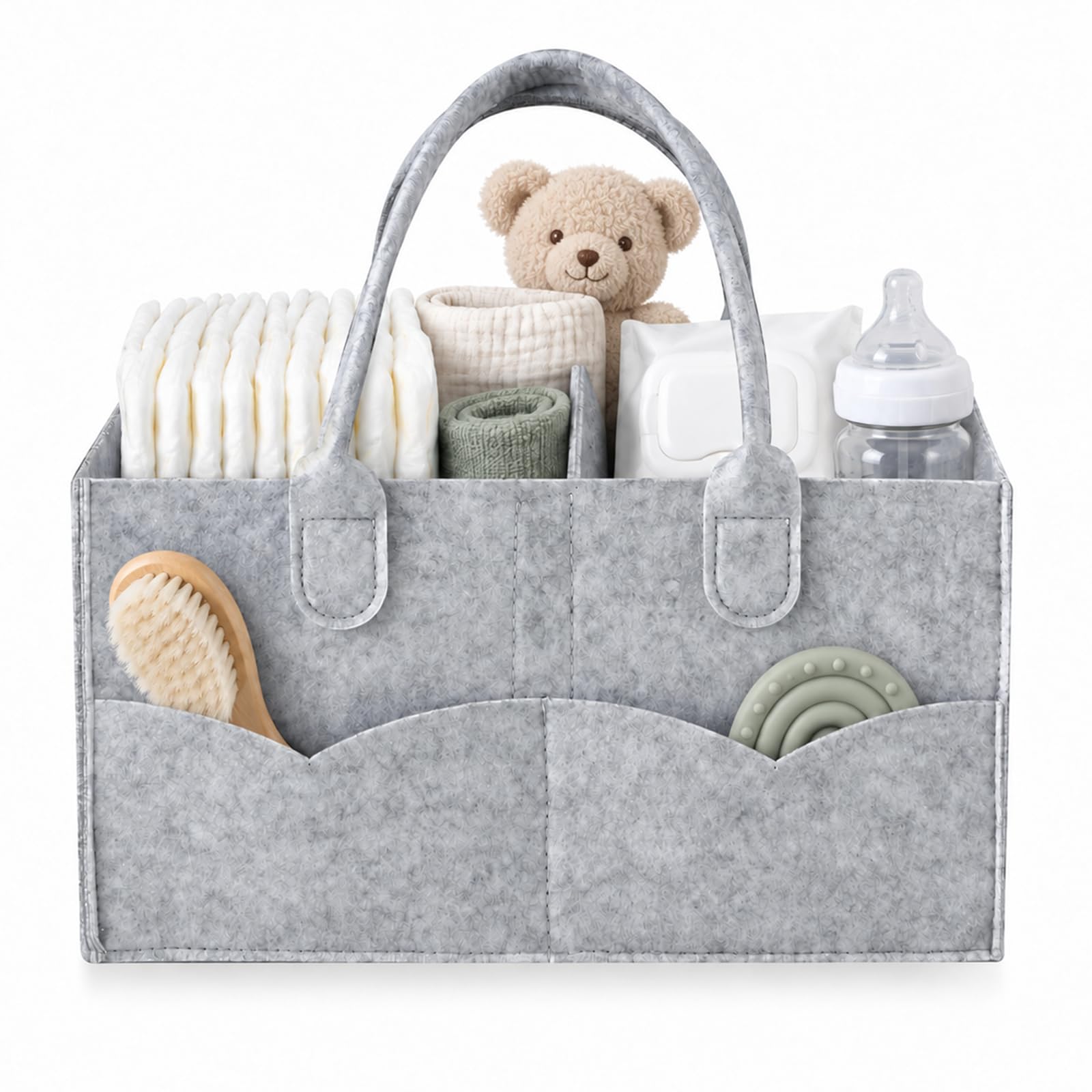 PandaEar Baby Diaper Caddy Organizer, Portable Nursery Organizer and Storage, Di