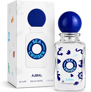 Ajmal SeaCruiser EDT for Boys, 1.7 fl oz / 50 ml | Lemon and pepper open into cedarwood and musk. An energetic, adventure-ready kids scent.