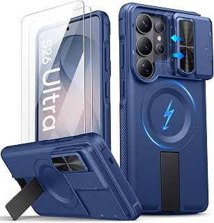 ATATOO for Samsung Galaxy S26 Ultra Case Magnetic with Stand, 6.9", Blue