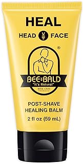 Bee Bald HEAL Aftershave for Men, Calm & Soothes, After Shave Balm, 2 fl oz | Immediately Calms & Soothes Irritated Skin. Treats Razor Burn, Redness, Bumps on Head or Face. Perfect For Sensitive Skin.