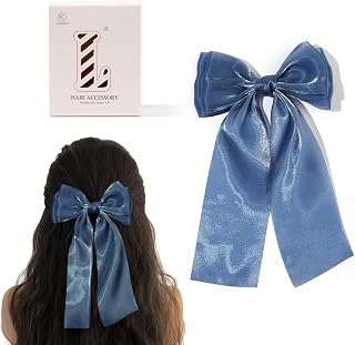 Hair Bows for Women - Big Bow Hair Clips with Metal Clips and Long Tail