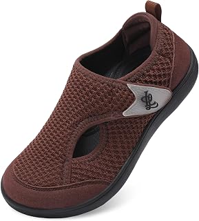 LeIsfIt Wide Toe Box Diabetic Shoes for Women Zero Drop Barefoot Sneakers Breathable Adjustable for Edema Swollen Feet & Seniors