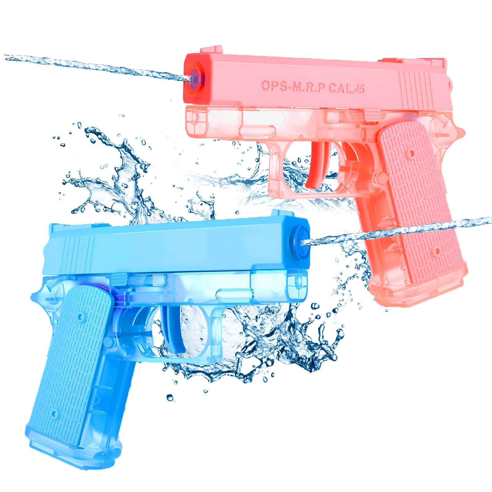 Cool Small Manual Water Guns 2 Pack - Super Squirt Water Pistol Toys for Kids&Al
