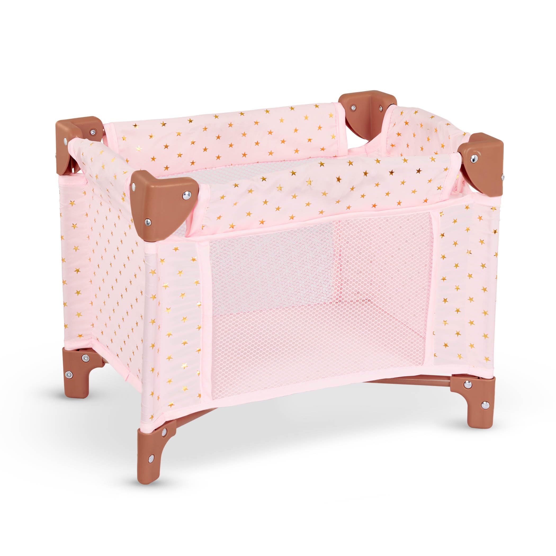 LullaBaby Doll Playpen, Folding Pink Baby Doll Crib, Star Print Design | Baby do