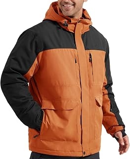 Men's Winter Waterproof Ski Snow Jacket with Hood