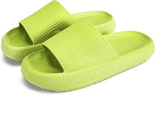 Cloud Slippers for Women and Men rosyclo Massage Shower Bathroom Non-Slip Quick Drying Open Toe Super Soft Comfy Thick Sole Home House Cloud Cushion Slide Sandals for Indoor & Outdoor Platform Shoes