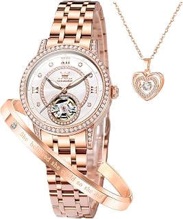 OLEVS Automatic Watches for Ladies Gold and Silver Stainless Steel Waterproof Date Watches Luxury Dress Classic Style