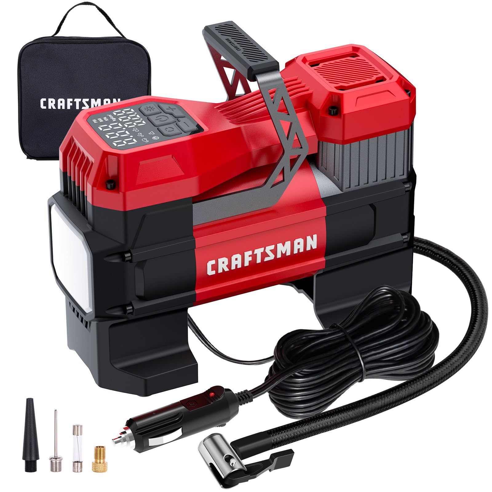 CRAFTSMAN Portable 12V Tire Inflator with Digital Gauge & Auto Shut-Off | 150 PS