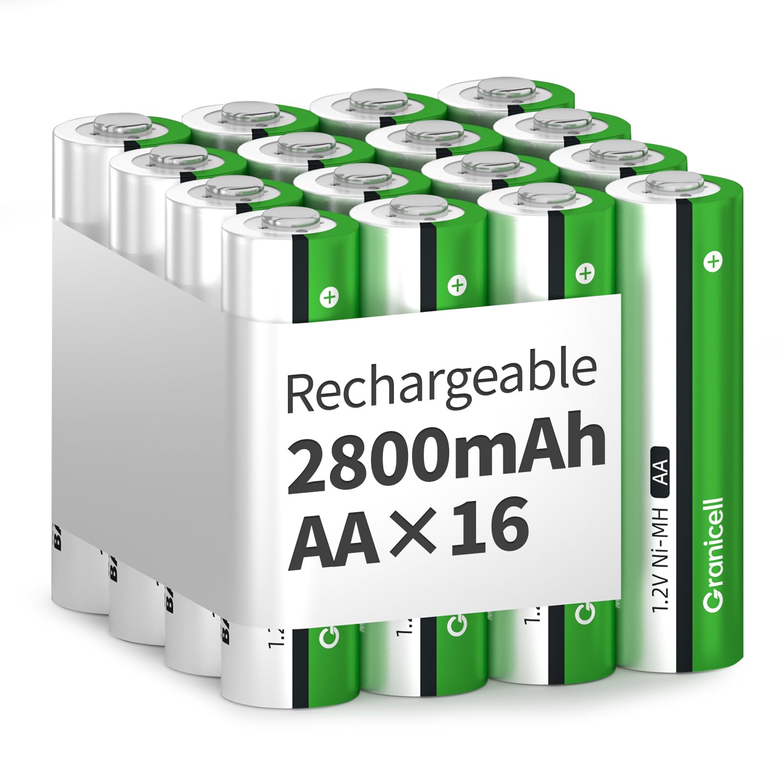 Granicell AA Rechargeable Batteries 2800 mAh High Capacity 1500 Cycles 1.2 V NiM