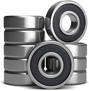 10 PCS 6000-2RS Double Rubber Seal Bearings 10x26x8mm, Pre-Lubricated and Stable Performance and Cost Effective, Deep Groove Ball Bearings. (6000-RS)