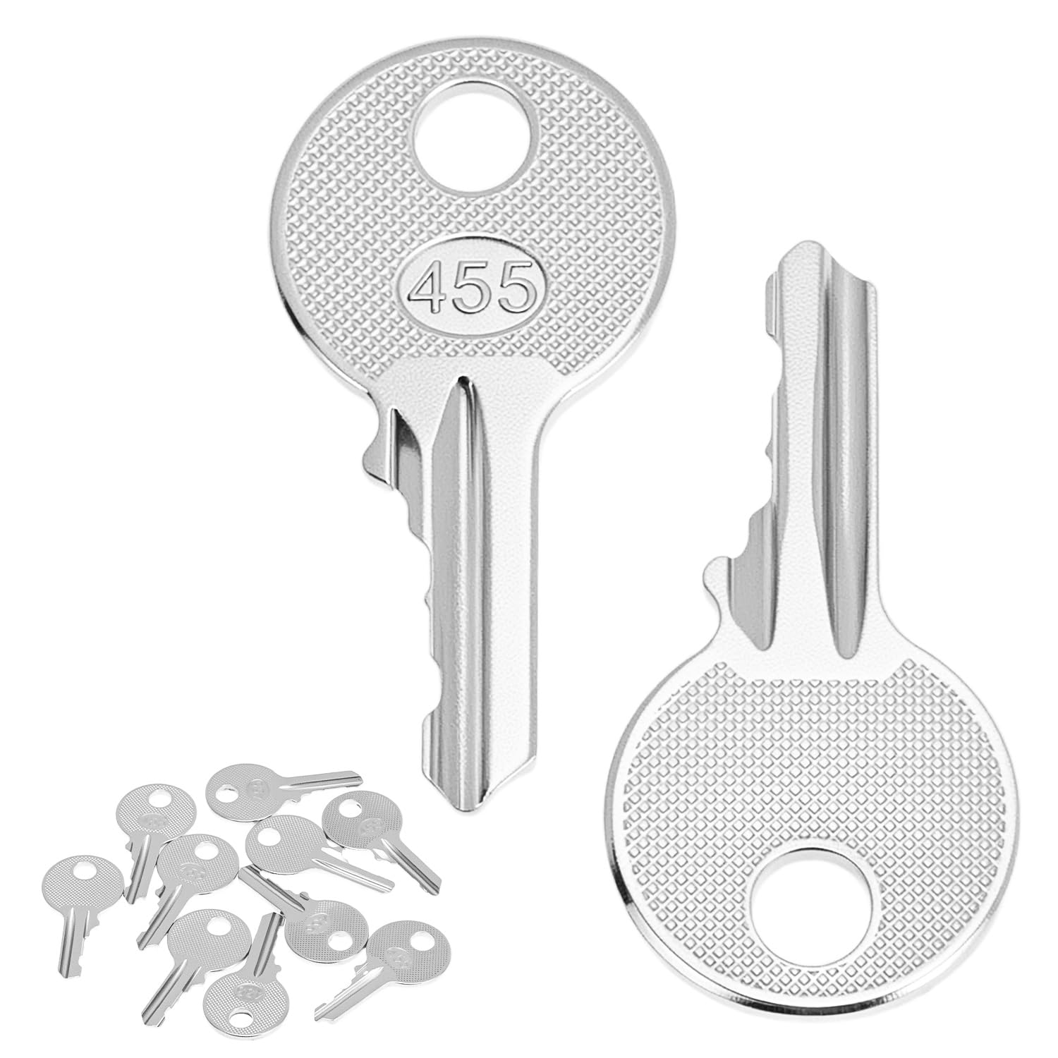 QWORK® Ignition Keys 455 for Boom Lifts Scissor Lift Genie Skyjack Terex, Heavy 