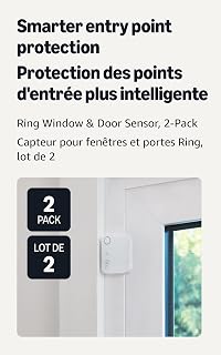 Ring Sensors: Window & Door Sensor (newest model) 2-pack – Instant notifications, on Amazon Sidewalk, Pro Monitoring available (sold separately)