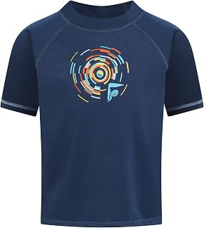 Kanu Surf Boy's Horizon UPF 50+ Sun Protective Rashguard Swim Shirt Rash Guard Shirt
