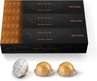 Nespresso Capsules VertuoLine, Caramel Cookie, Mild Roast Coffee, 40-Count Coffee Pods