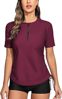 Halcurt Women's One Piece Rash Guard One Piece Swimsuit