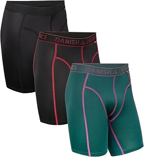 DANISH ENDURANCE 3er Pack Sport Boxershorts Herren, Regulär oder Lang